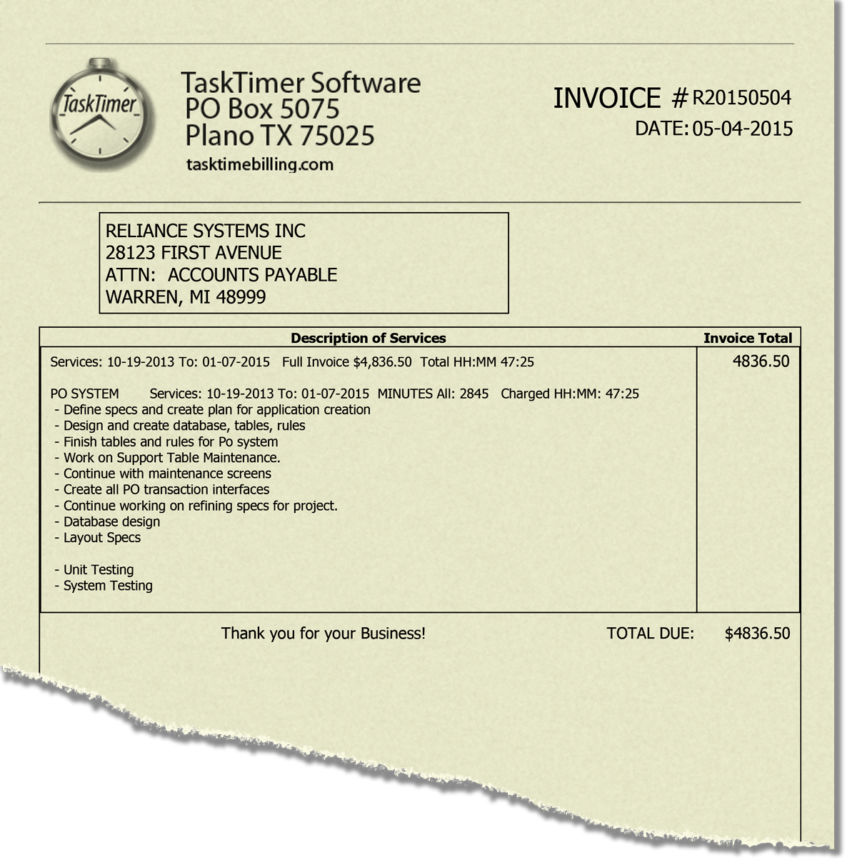 Timesheet Invoicing